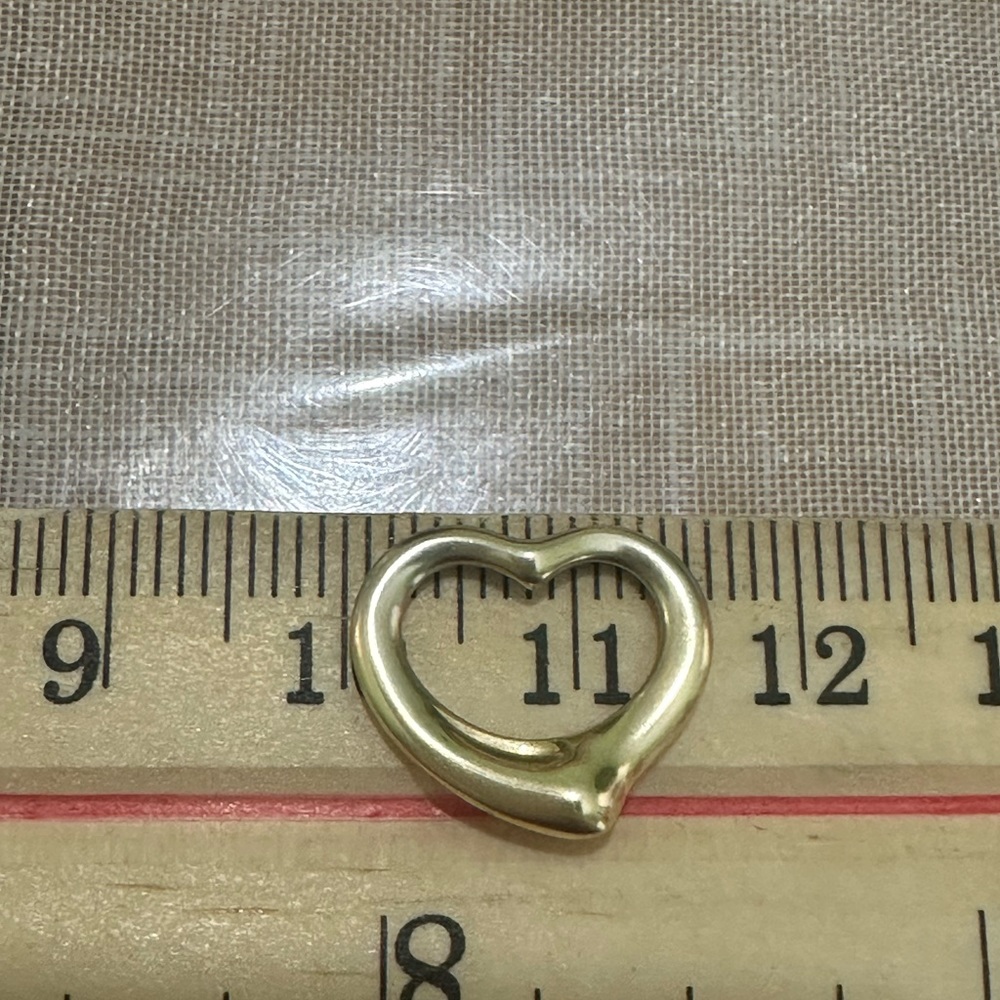 🩵 TIFFANY & CO 🩵OPEN HEART PENDANT STERLING SILVER AND 18K GOLD - Picture 9 of 14